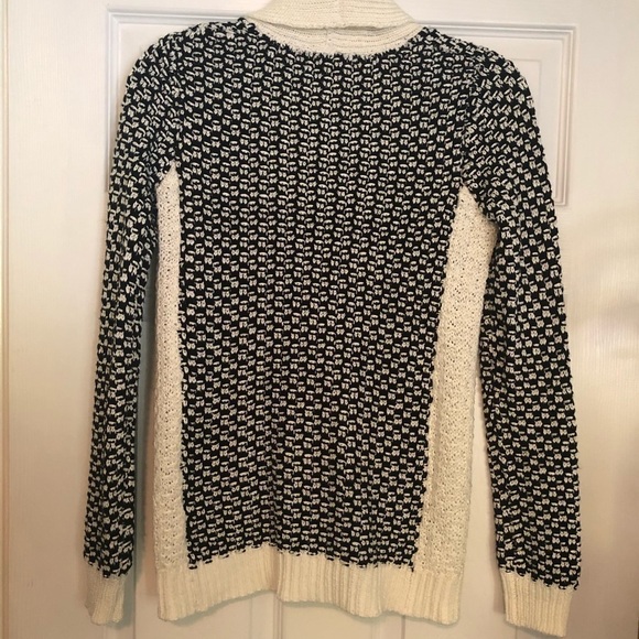 CALVIN Klein NWOT Black & White Knit Turtleneck Sweater XS - Picture 6 of 8
